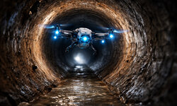 Drohne in Abwasserkanal