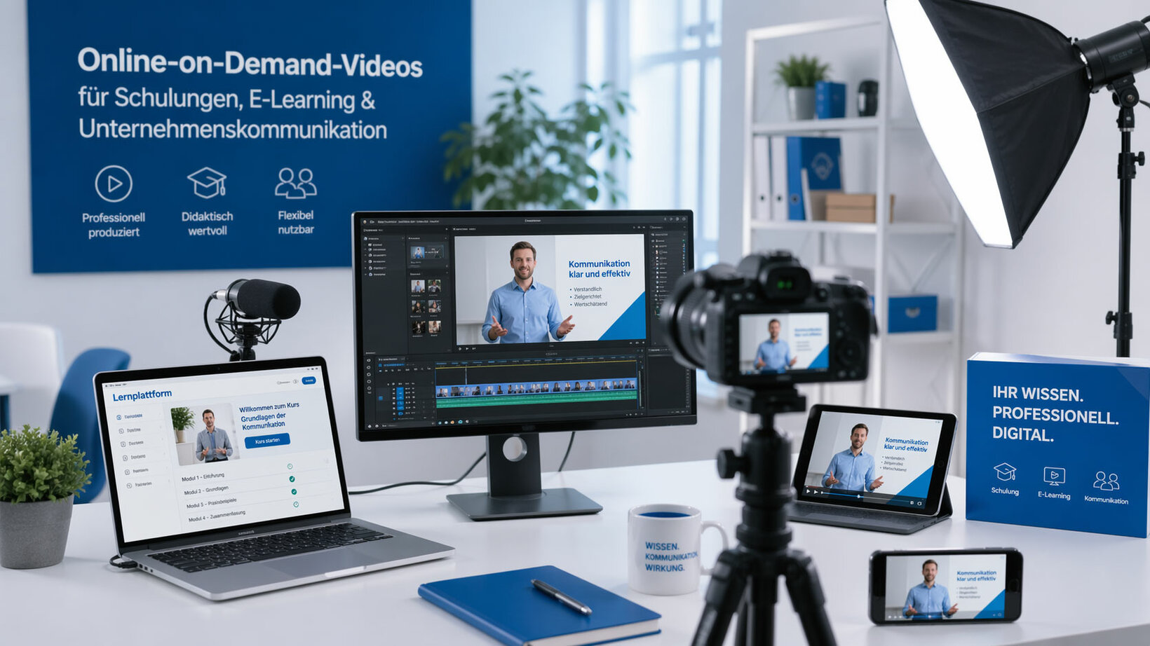 Grafik mit unterschiedlichen Medien, die Videos zeigen
