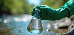 Wasserprobe Handschuh