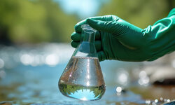 Wasserprobe Handschuh