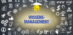Schriftzug Wissenmanagement + Icons