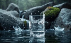 Methoden der Wasseraufbereitung von Grund-, Trink- und Abwasser Wasserglas vor Wasserfall