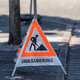 Warnschild Kanalsanierung