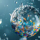 Mikroplastik in Wasserblase