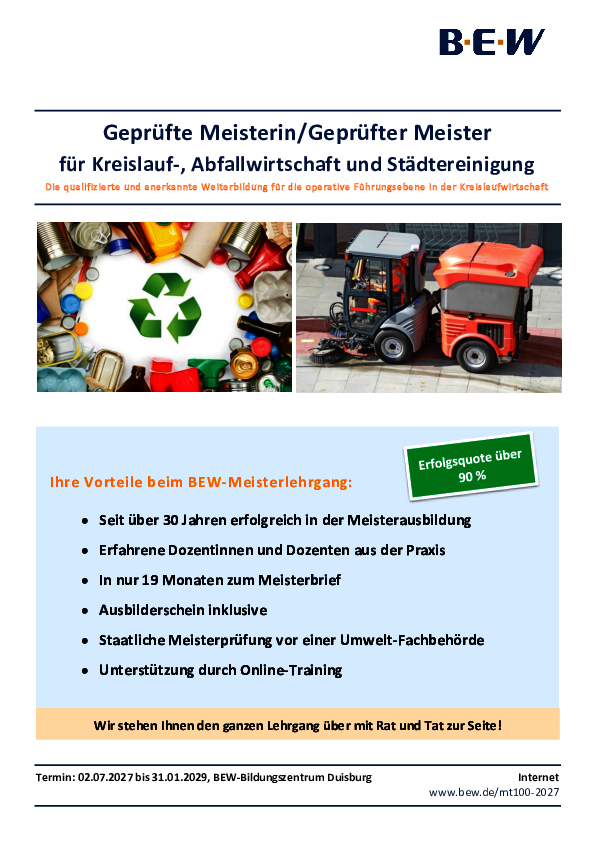 Flyer zum Meisterkurs MT100-2027