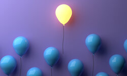 Leuchtender Ballon