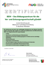 Zertifikat BNE - Bildung für nachhaltige Entwicklung für die Jahre 2024-2027
